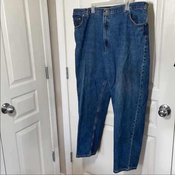 donated … Final Price 100% Cotton Big Mans Blue Denim Jeans 46x30 Work Jeans - Picture 2 of 11